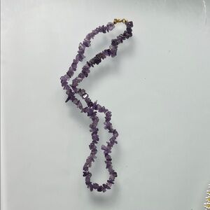 Amethyst Chip Necklace – Purple Gemstone Strand